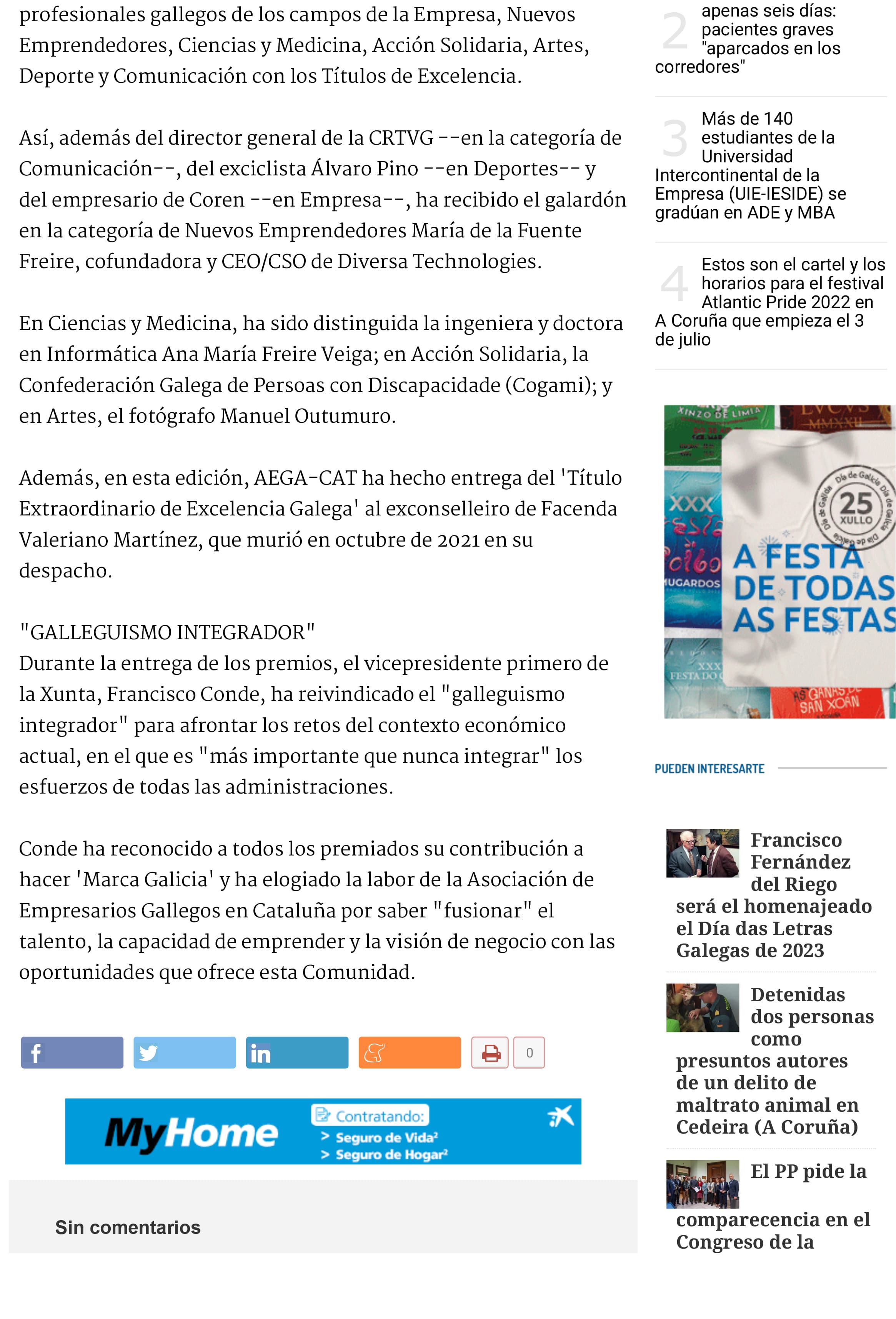 El director de la CRTVG y el exciclista lvaro Pino distinguidos por los empresarios gallegos en Catalua-3