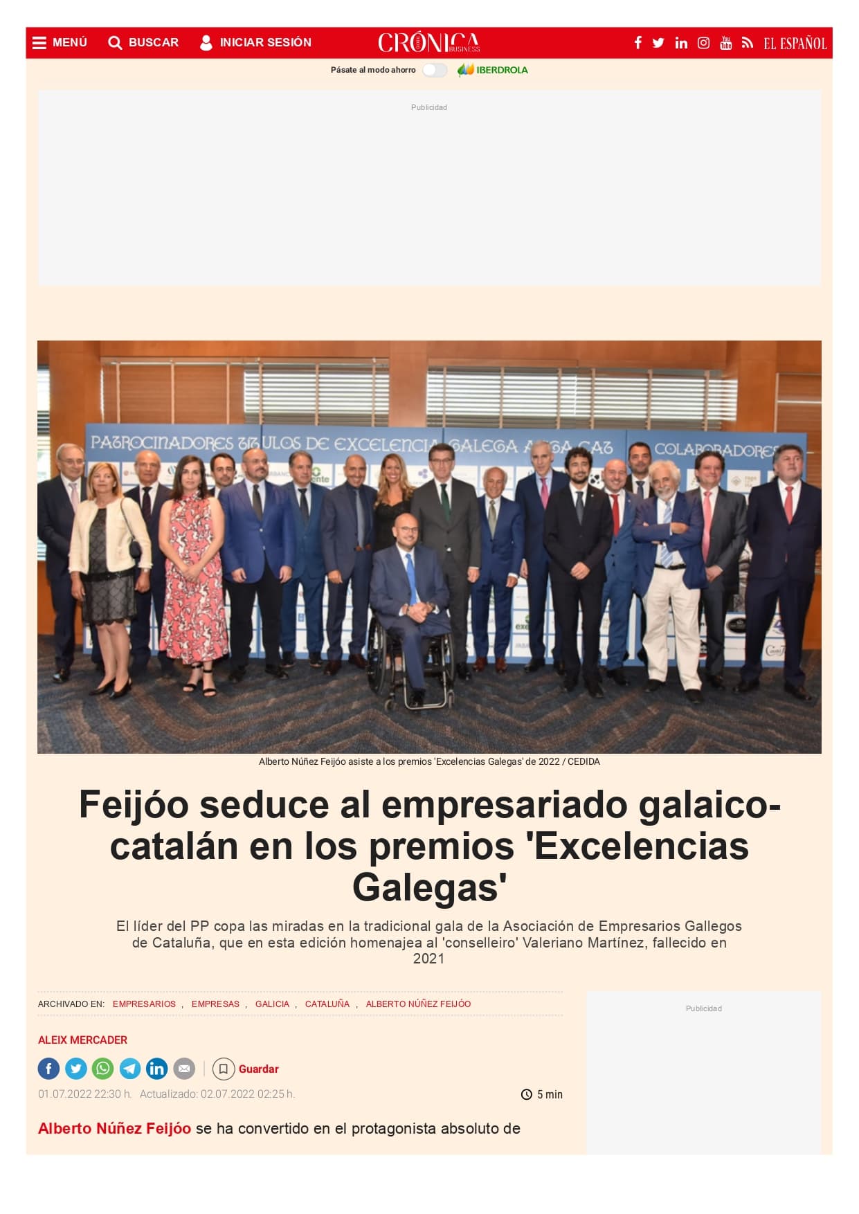 Feijo protagonista de los premios Excelencias Galegas page-0001
